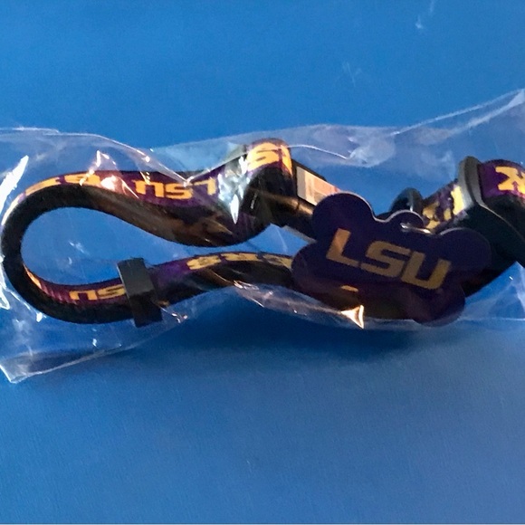 NWT LSU Tigers Adjustable Dog Collar & Tag Set ~ LSU Pet ID Plate - Picture 4 of 15